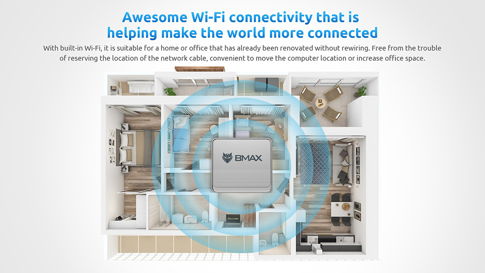 BMAX B3 Mini PC, Intel 11th Gen N5095 Quad Core Up to 2.9GHz, 16GB DDR4 512GB SSD, 4K 60Hz HDMI 2.0x2, USB 3.0x4 Micro SD Card Slot, 3.5mm Audio 2.4/5GHz Dual Wi-Fi BT4.2 RJ45 1000Mbps Ethernet, Windows 11 Pro, Push-Pull Cover Design with VESA Mount