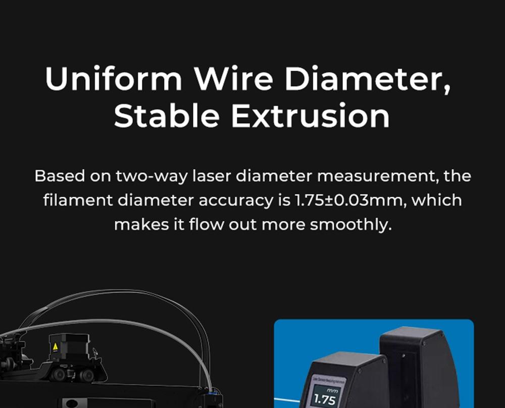 Creality Hyper Series PLA Filament 1.75 mm 1 kg - sivá