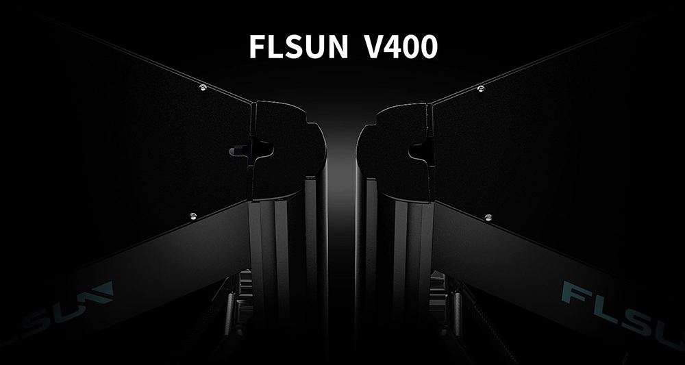 FLSUN V400FDM 3D Imprimante,  impression rapide 400 mm/s,  pré-assemblée,  mise à niveau automatique,  extrudeuse à double entraînement,  300 x 410 mm