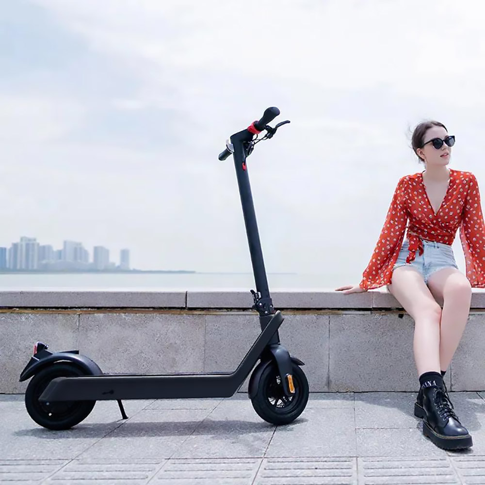AOVO X9 Plus Electric Scooter 10 Inch Explosion-proof Tire 36V 15.6Ah Rated 500W Motor 40Km/h Max Speed 65km Range Dual Disc Brakes Removable Battery- Grey