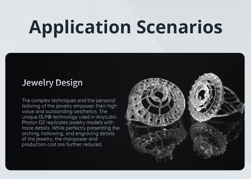 Anycubic Photon D2 Consumer DLP Resin 3D Printer, 2560*1440 Projector Resolution, 2.8 inch TFT Touch Control, 4-Point Manual Leveling, Laser Engraving Platform, 130.56x73.44x165mm