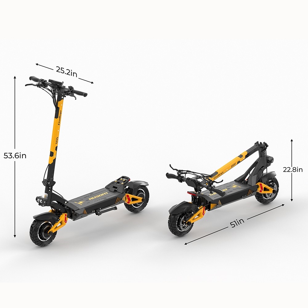 Ausom Gallop Dual-Motor Off-Road Electric Scooter 2*1200W 23.2Ah with 41MPH Speed, 55-Mile Range & LCD Screen