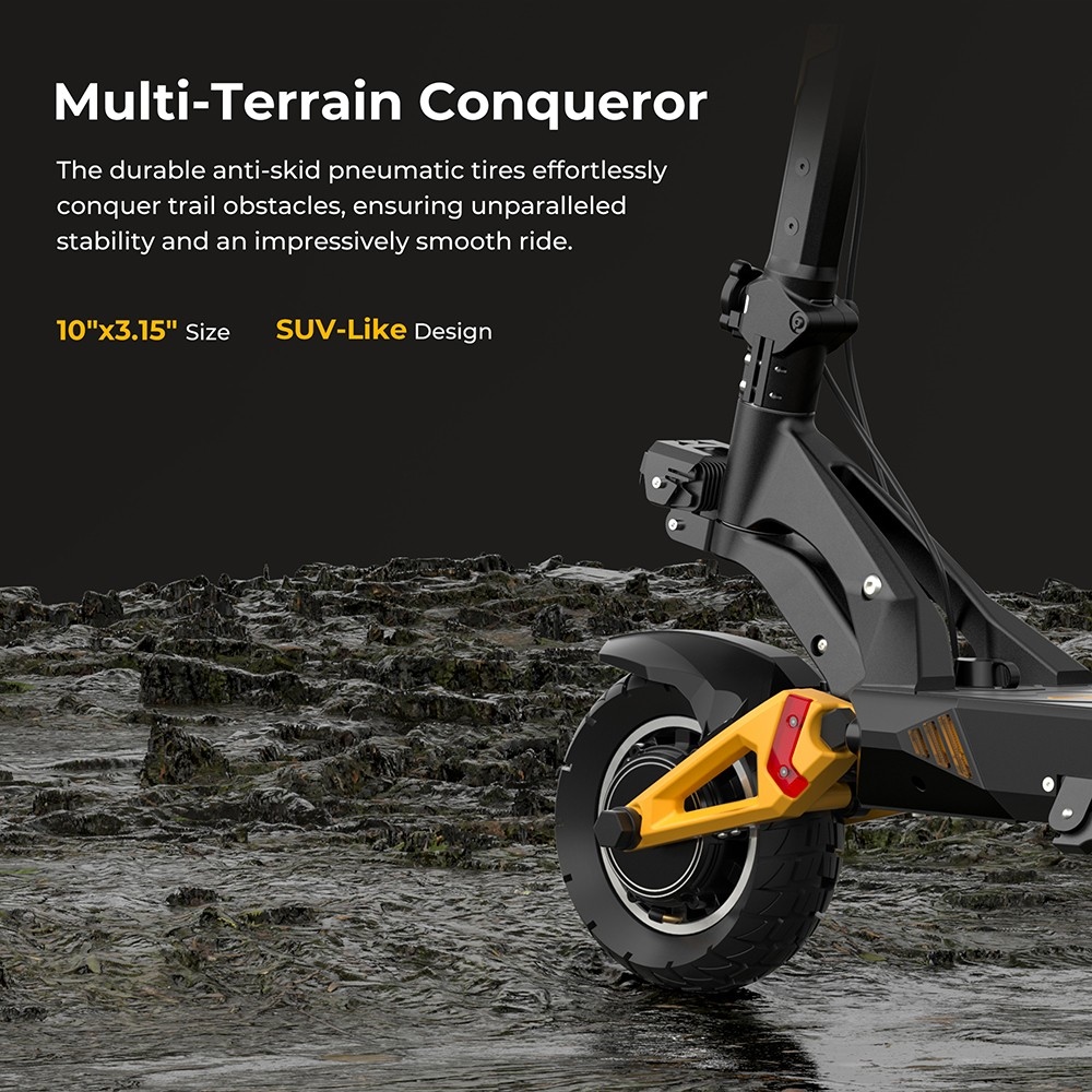 Ausom Gallop Dual-Motor Off-Road Electric Scooter 2*1200W 23.2Ah with 41MPH Speed, 55-Mile Range & LCD Screen