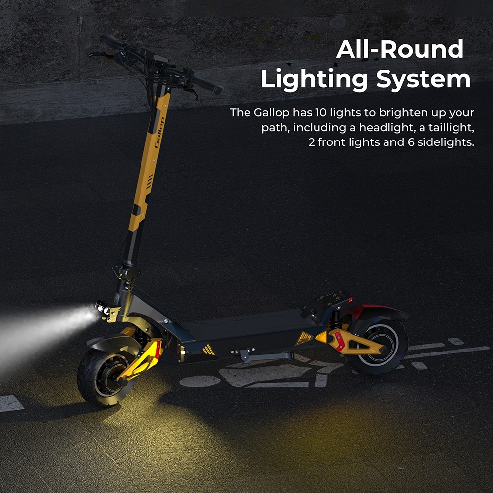 Ausom Gallop Dual-Motor Off-Road Electric Scooter 2*1200W 23.2Ah with 41MPH Speed, 55-Mile Range & LCD Screen
