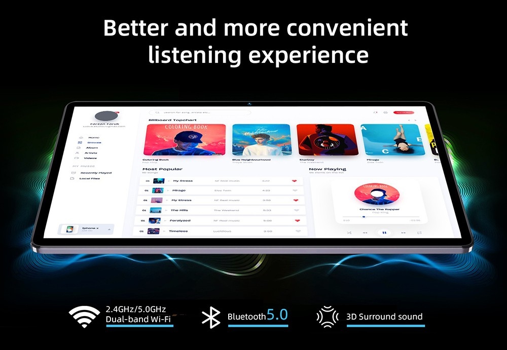 BMAX I10 Pro 10.1 inch Tablet UNISOC T606 Octa Core Android 13 Multi-language 4G LTE 4GB+4GB Expansion RAM 128GB SSD 1280x800 HD IPS Touch Screen 2.4G/5G WiFi Bluetooth 5.0 13MP Rear Camera - EU