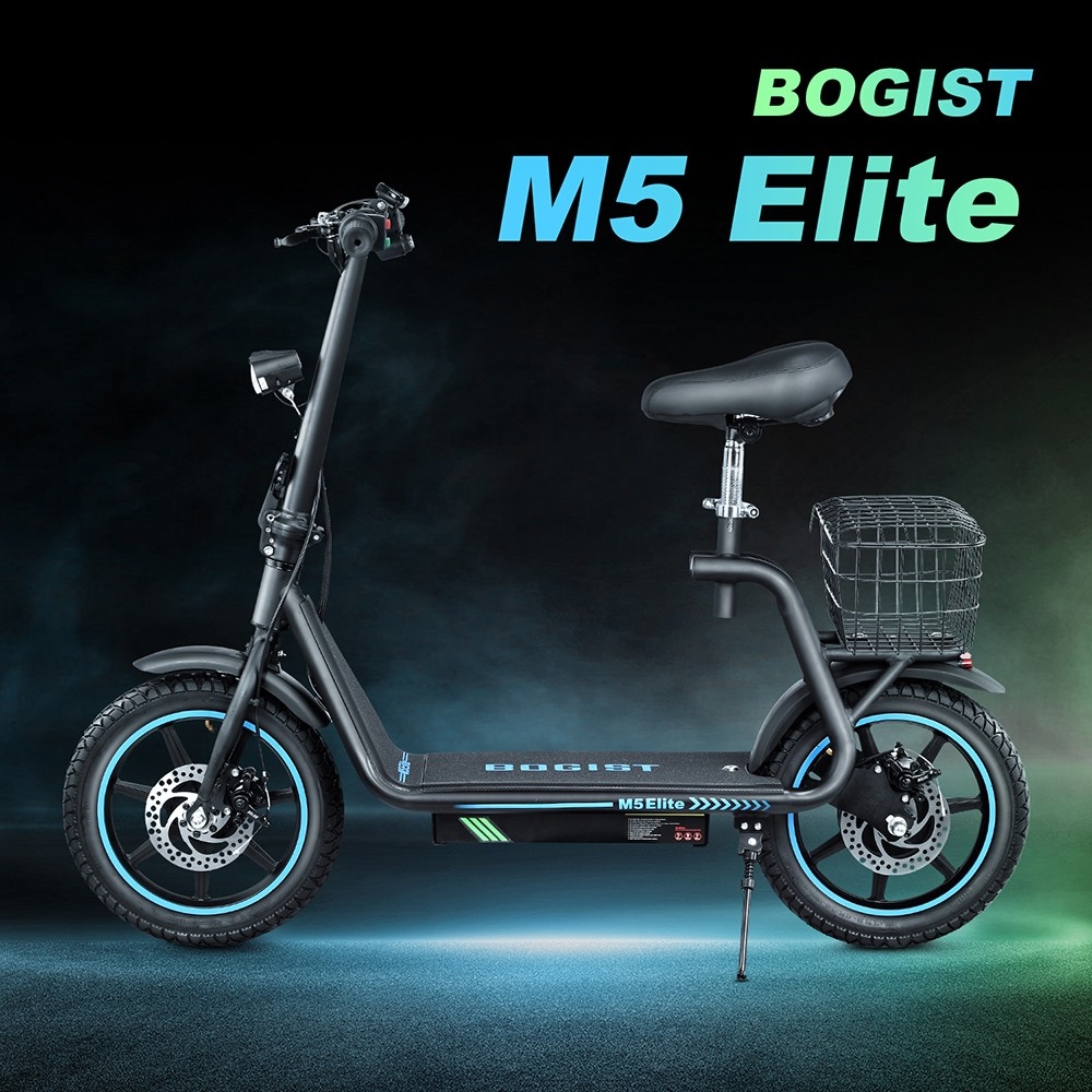 BOGIST M5 Elite Electric Scooter 14-palcová pneumatika 500W motor 48V 13Ah vymeniteľná batéria 40~45km dojazd 40 km/h maximálna rýchlosť