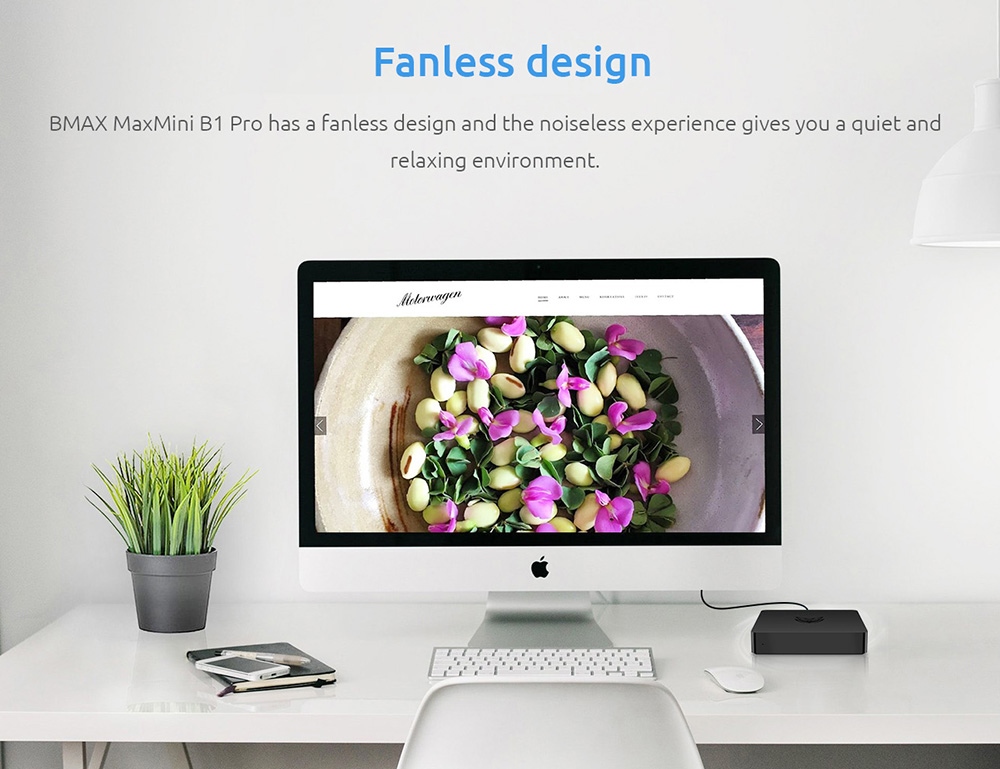 Bmax B1 Pro Mini PC Intel Gemini Lake N4000 Windows 11 8GB RAM 128GB SSD 2.4G/5G Dual Band WiFi Bluetooth 4.2 - US