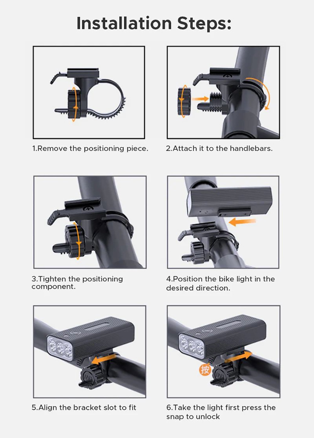 ENGWE E-Bike Headlight, USB Charging