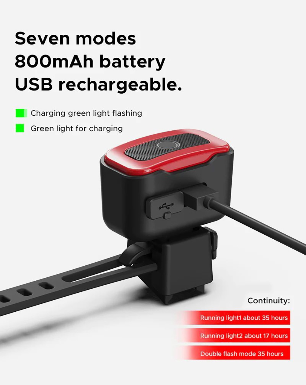 ENGWE E-Bike Taillight, USB Charging