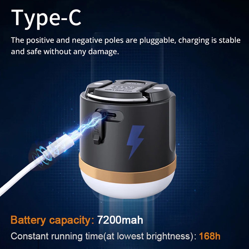 EcoFlow Camping Light, Waterproof Stepless Dimming Camping Lamp, 4 Lightness Modes + SOS