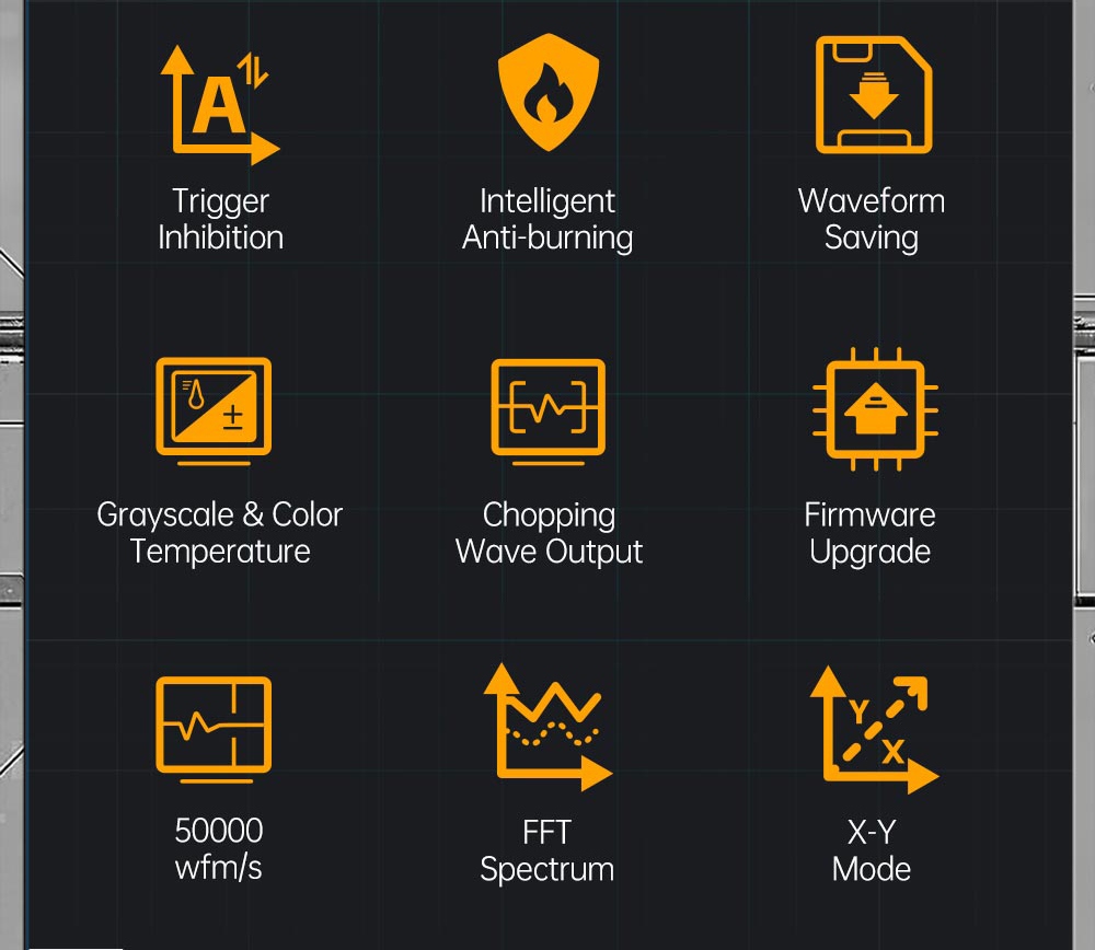 FNIRSI DPOX180H Digital Phosphor Oscilloscope 2 in 1 Dual-channel, 180MHz Bandwidth, DDS Signal Generator, US Plug - Blue