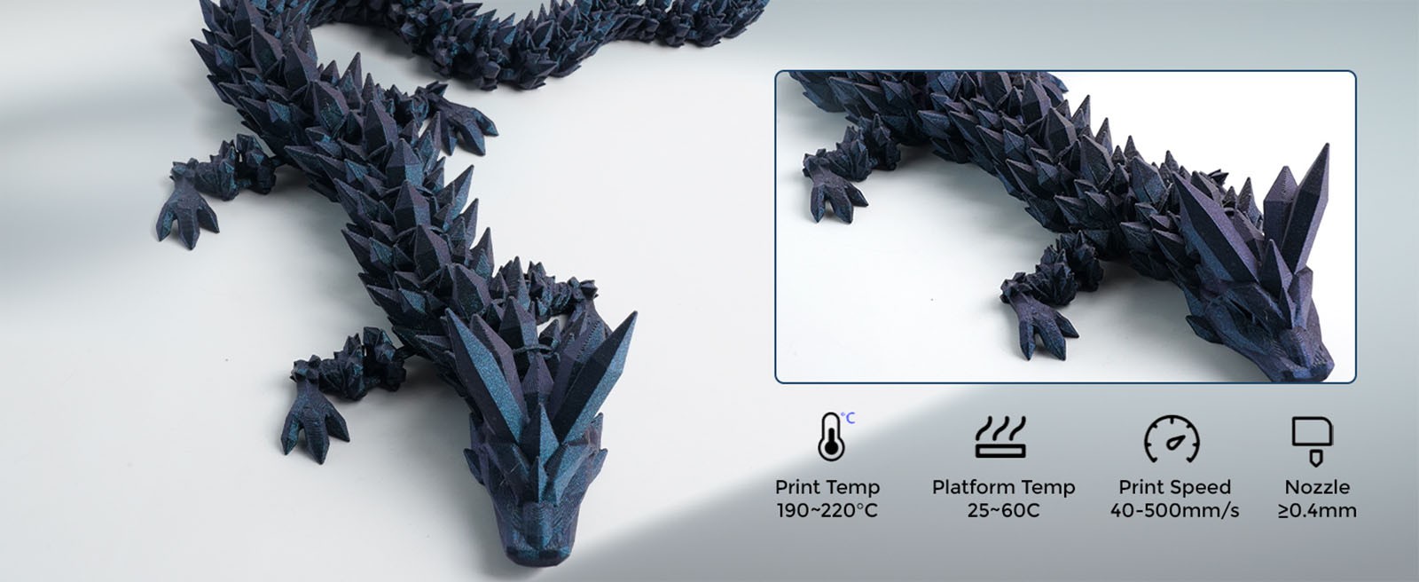 Flashforge 1.75mm High Speed PLA 3D Printing Filament 1kg Burnt Titanium