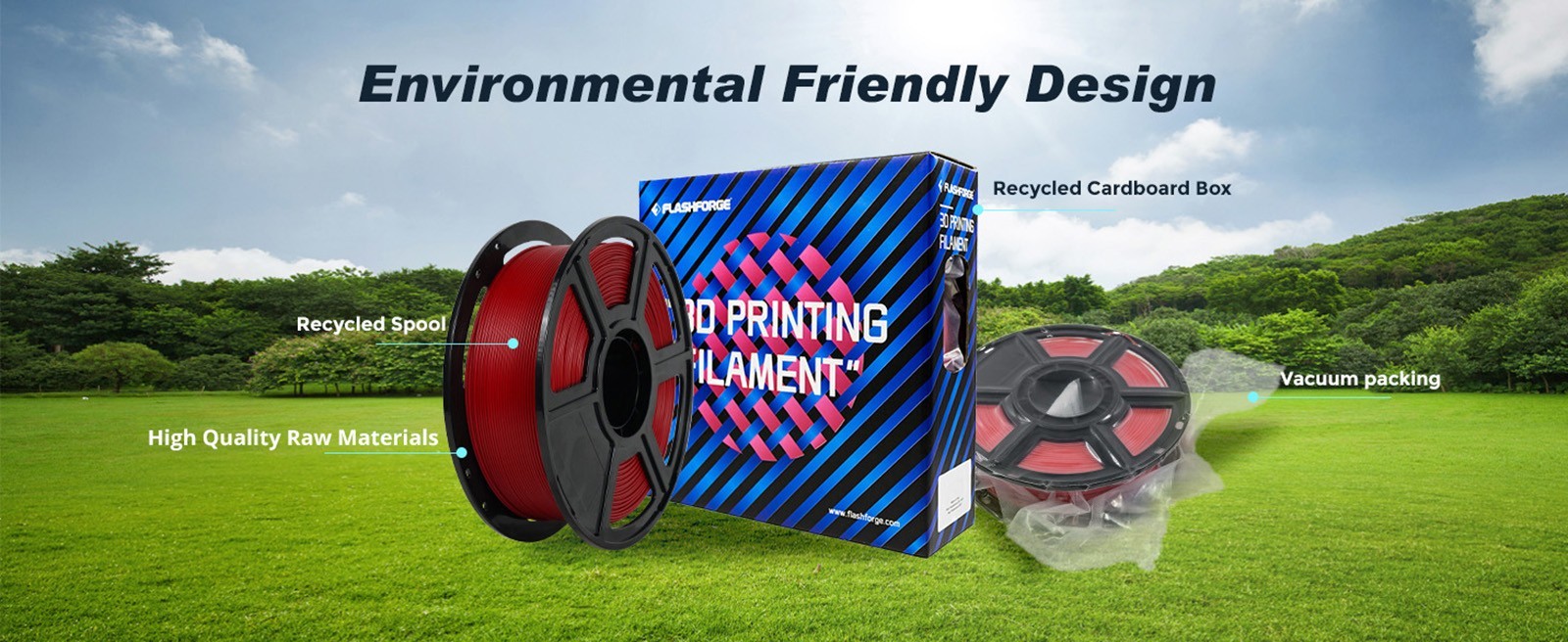Flashforge 1.75mm vysokorýchlostný 3D tlačový filament PLA 1kg prírodnej farby