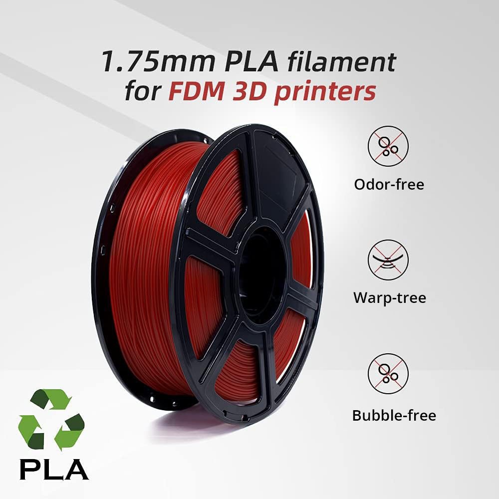 Flashforge 1.75mm PLA 3D tlačové vlákno 1 kg červené