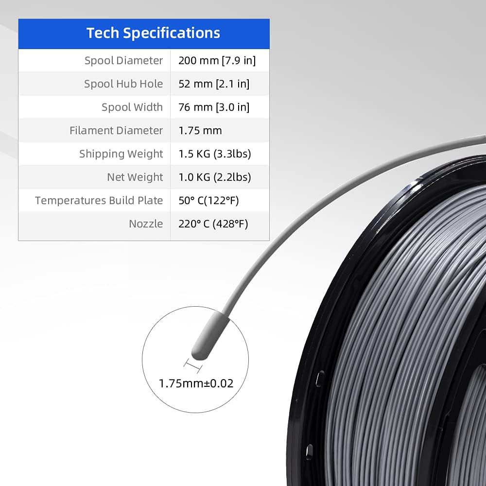 Flashforge 1.75mm PLA 3D Printing Filament 1kg Red