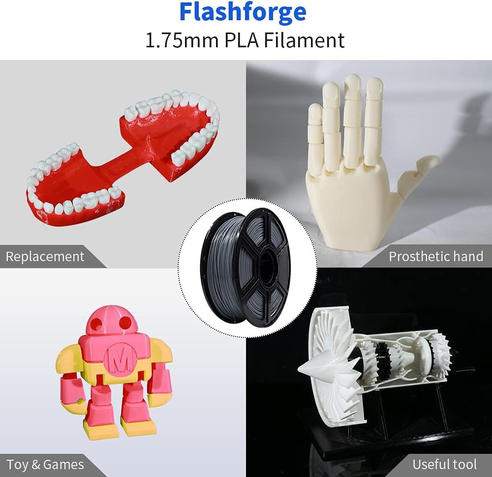 Flashforge 1.75mm PLA 3D Printing Filament 1kg Red