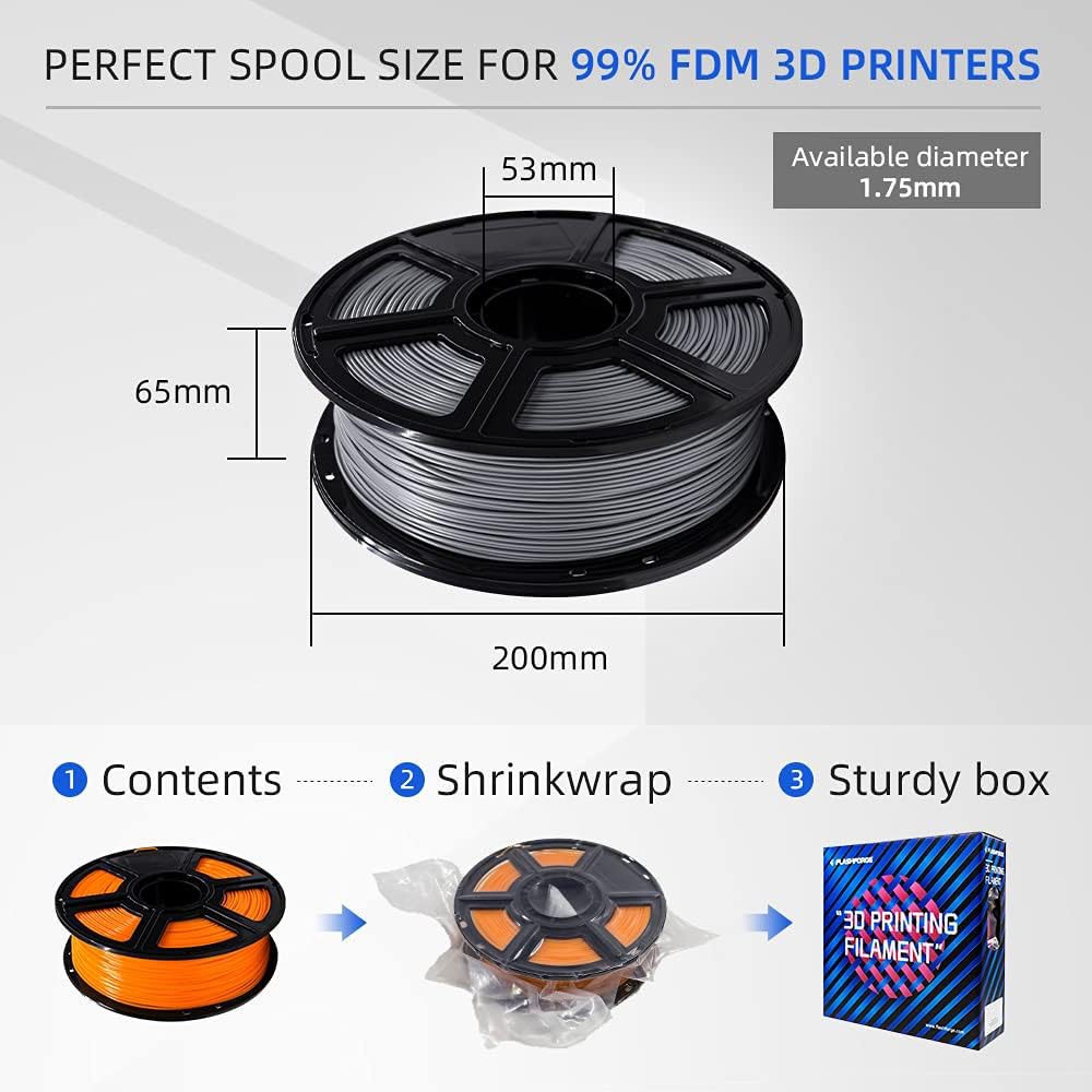 Flashforge 1,75mm PLA 3D Printing Filament 1kg Red