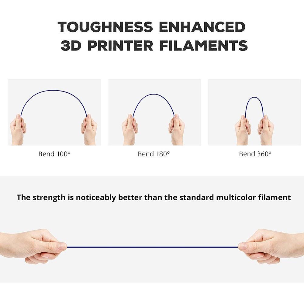 Flashforge 1.75mm PLA Multicolor 3D Printing Filament 1kg Skydiver