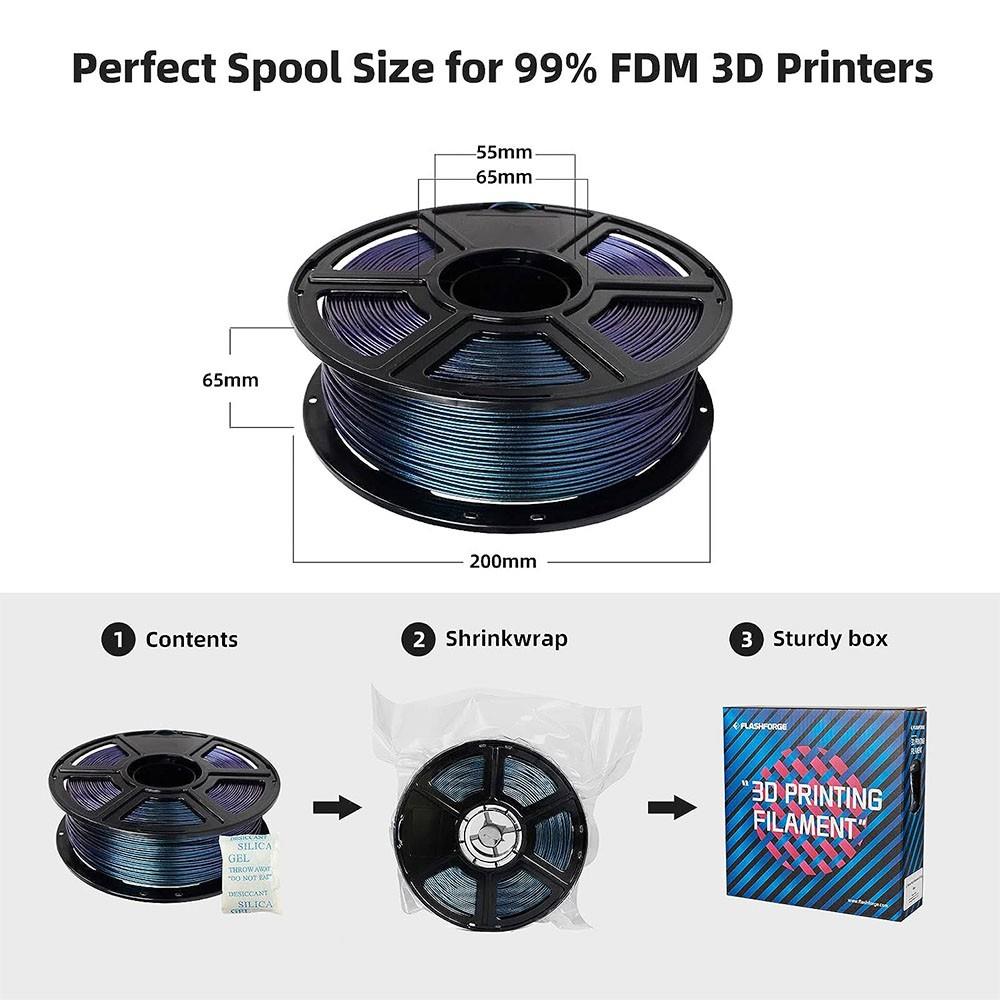 Flashforge 1,75mm PLA Multicolor 3D Printing Filament 1kg Skydiver