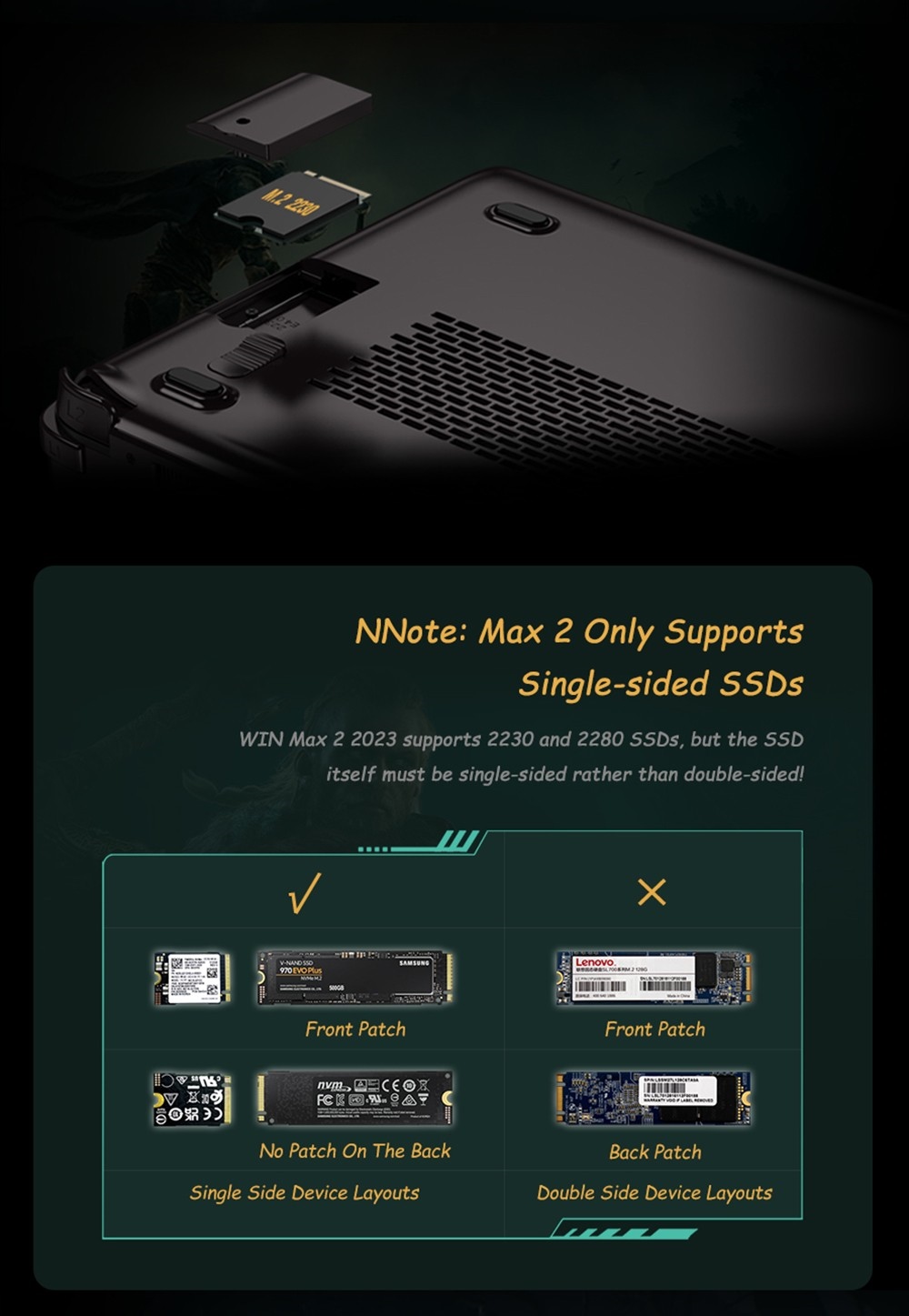 GPD WIN Max 2 Handheld Game Console Gaming Laptop AMD7640U, 10.1 Inches Windows 11 Home 16G+1T - US Plug