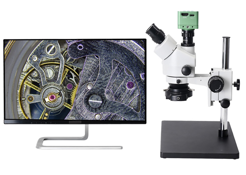 HAYEAR 7X-45X Trinocular Zoom Stereo Microscope