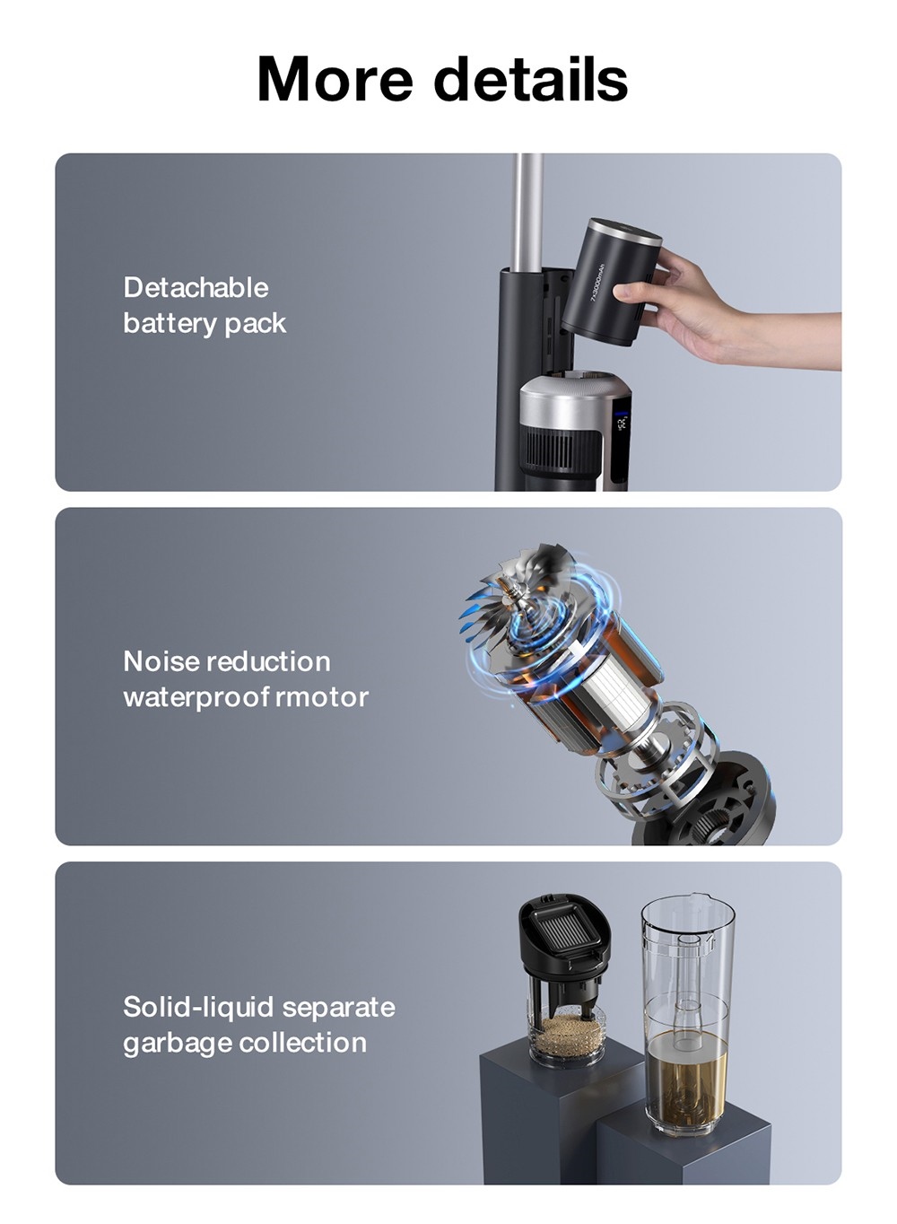 JIMMY HW9 Akumulátorový vysávač na mokré a suché vysávanie, samočistiaci, 400ml nádrž na prachovú vodu, vodotesný bezkefový motor, regulácia rozstreku vody, LED displej