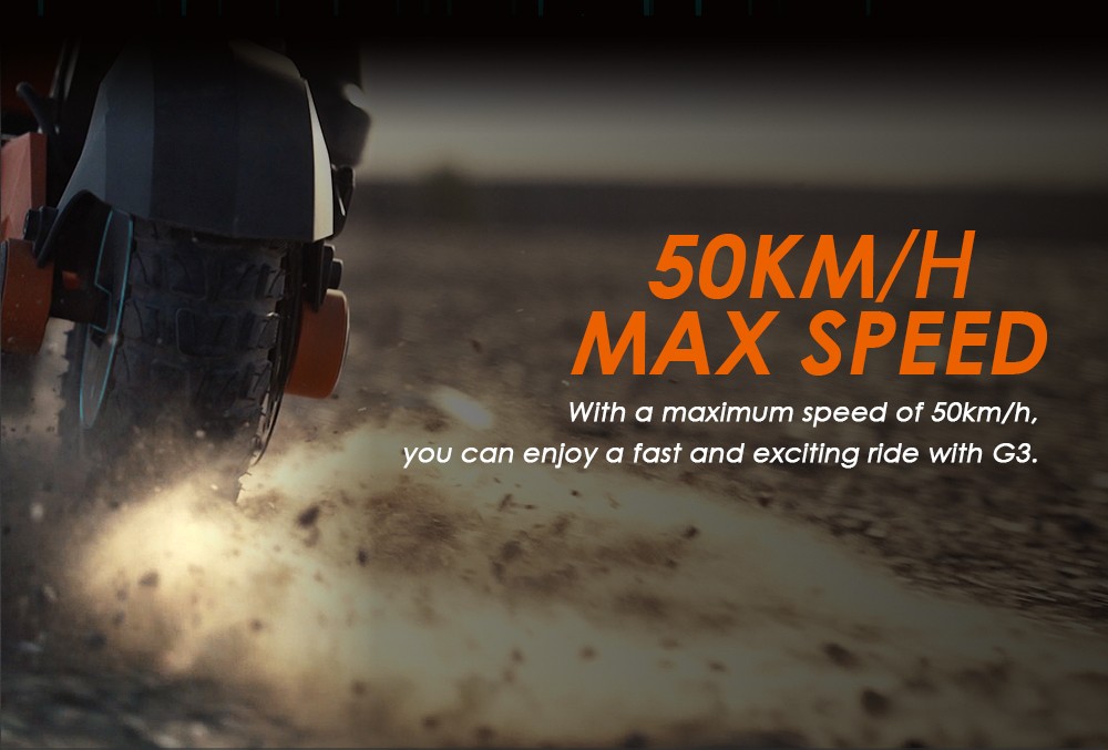 KUGOO KIRIN G3 Adventurers Dream Electric Scooter 1200W Rear Motor 52V 18Ah Lithium Battery Touchable Display Control