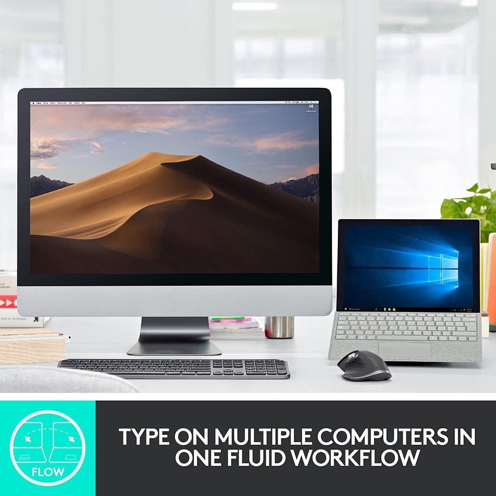 Logitech MX Keys Wireless Keyboard Bluetooth USB-C Charging