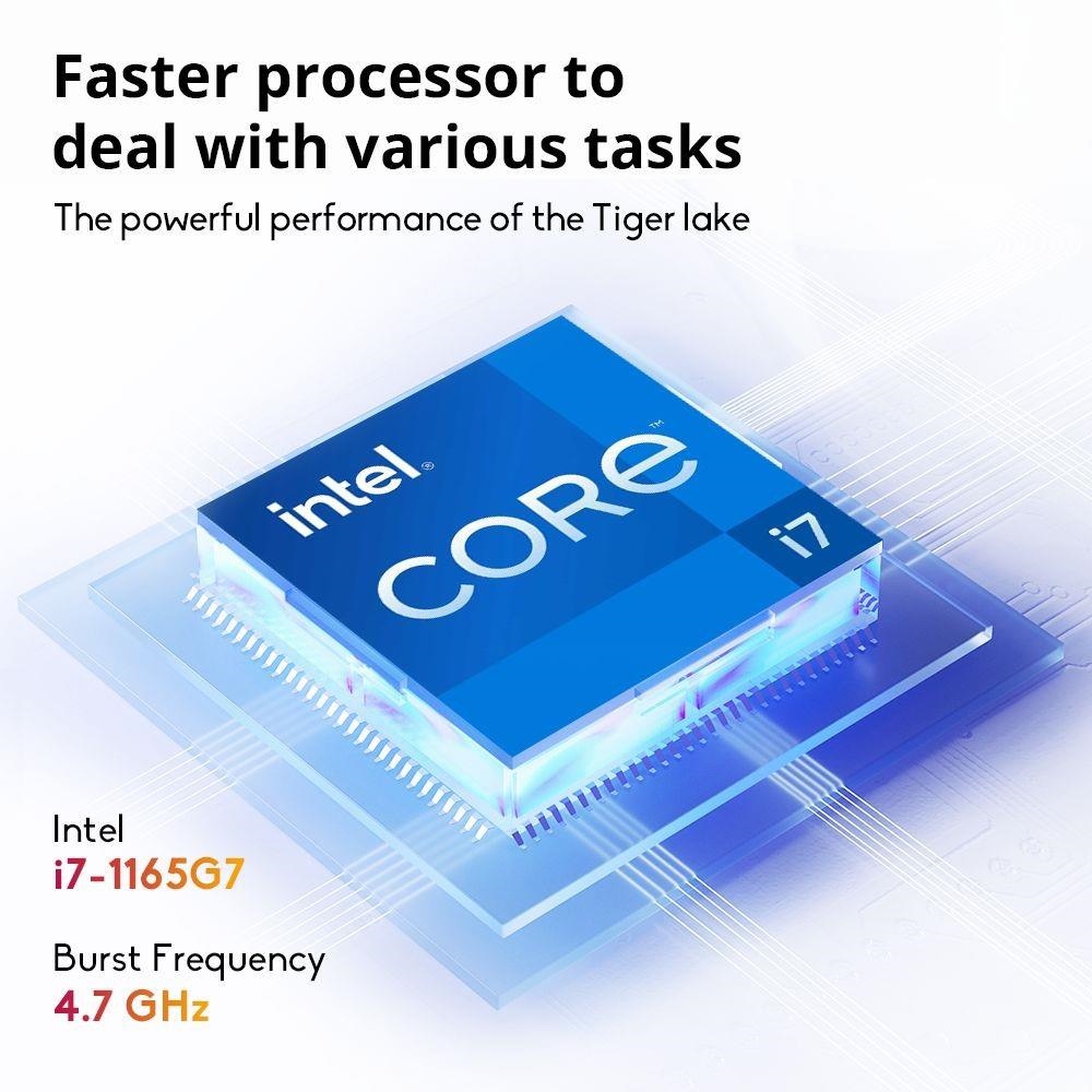 Ninkear N14 Pro Laptop 14-inch Intel Core i7-1165G7 16GB RAM+512GB SSD Windows 11 Bluetooth 4.2