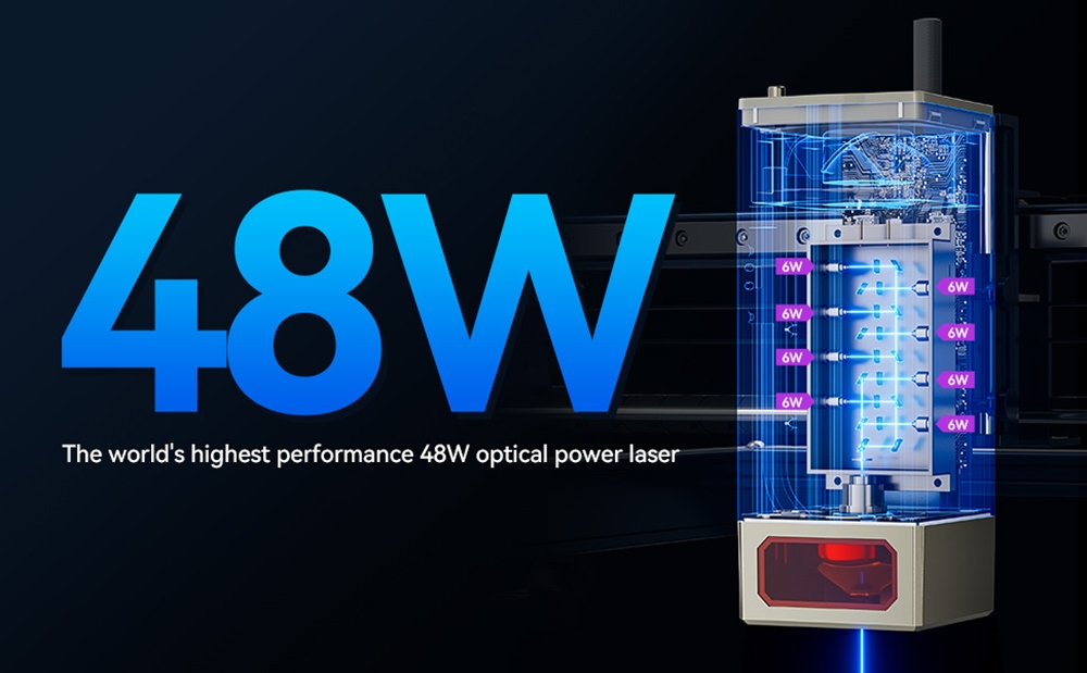 Laserová gravírovacia fréza ATOMSTACK S40 Pro so súpravou F30 Pro Air Assist, výkon lasera 48 W, pevné zaostrenie, 0.01mm presnosť gravírovania, duálne režimy 24W/48W, ovládanie aplikácie, 400*400mm