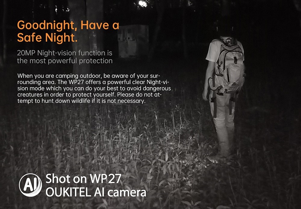 OUKITEl WP27 Rugged Smartphone, 12GB+256GB, 16MP Front Camera+64MP Rear Camera, 8500mAh Battery, 6.8 inch Screen, Android 13.0, Fingerprint Unlock - Black Blue