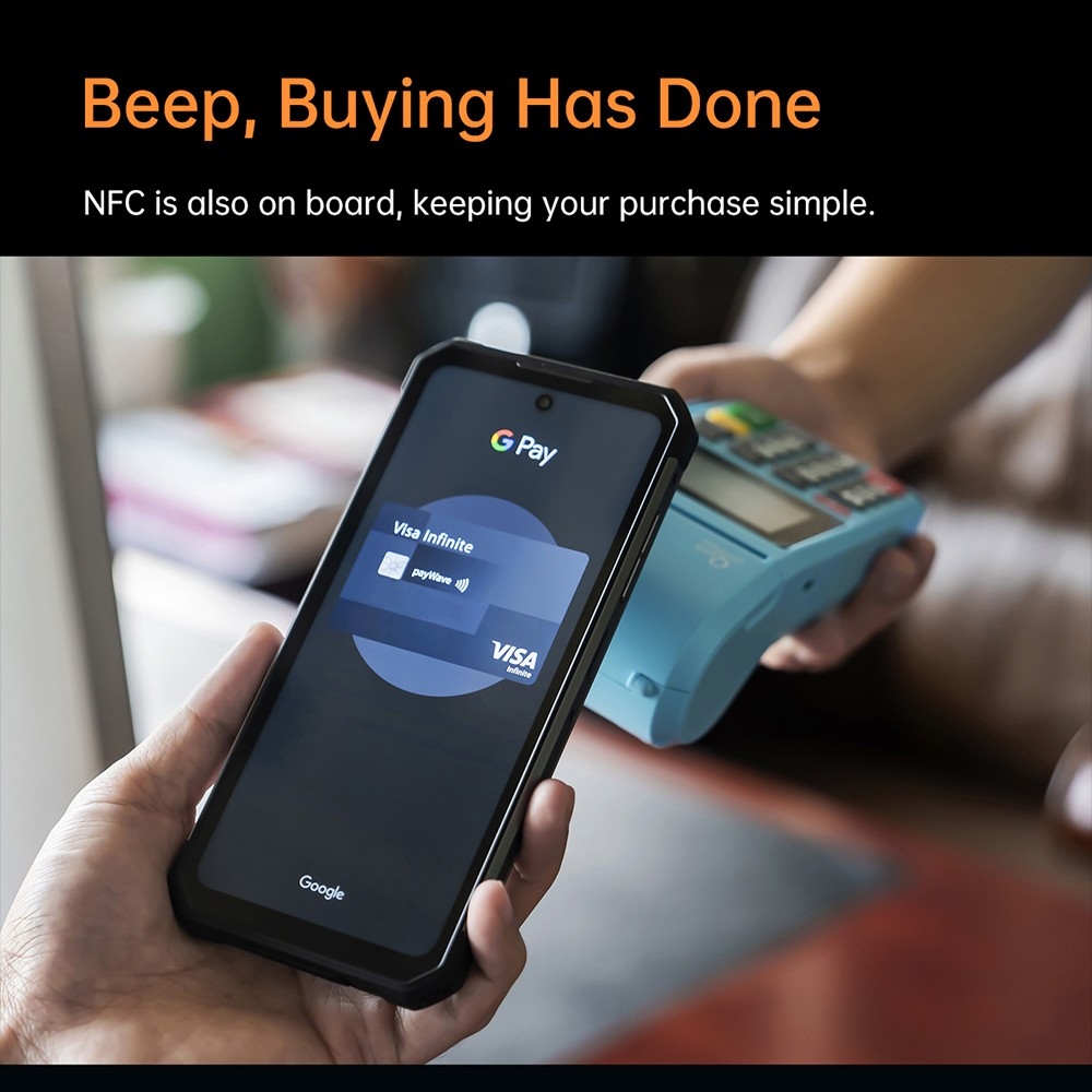 OUKITEl WP27 Rugged Smartphone, 12GB+256GB, 16MP Front Camera+64MP Rear Camera, 8500mAh Battery, 6.8 inch Screen, Android 13.0, Fingerprint Unlock - Black Blue