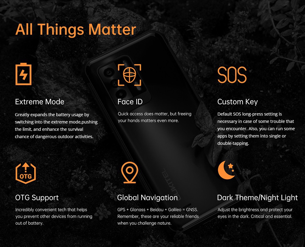 OUKITEl WP27 Rugged Smartphone, 12GB+256GB, 16MP Front Camera+64MP Rear Camera, 8500mAh Battery, 6.8 inch Screen, Android 13.0, Fingerprint Unlock - Black Blue