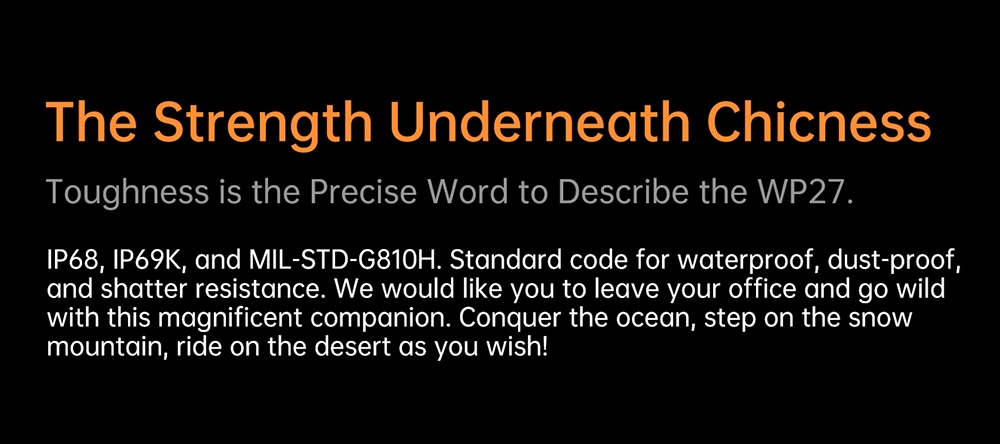 OUKITEl WP27 Rugged Smartphone, 12GB+256GB, 16MP Front Camera+64MP Rear Camera, 8500mAh Battery, 6.8 inch Screen, Android 13.0, Fingerprint Unlock - Black Blue