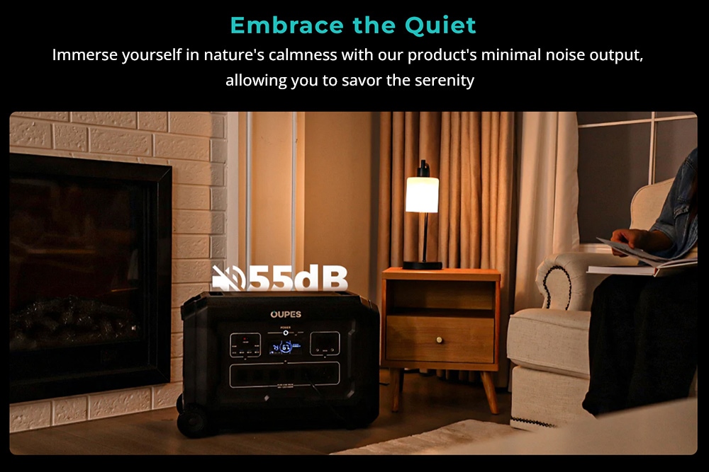 OUPES Mega 5 Portable Power Station, 4000W 5040Wh LiFePO4 Battery Solar Generator, Expandable Up to 10.08kWh, 16 Outputs, LCD Display, Fully Charge in 1.5 Hours, App Control