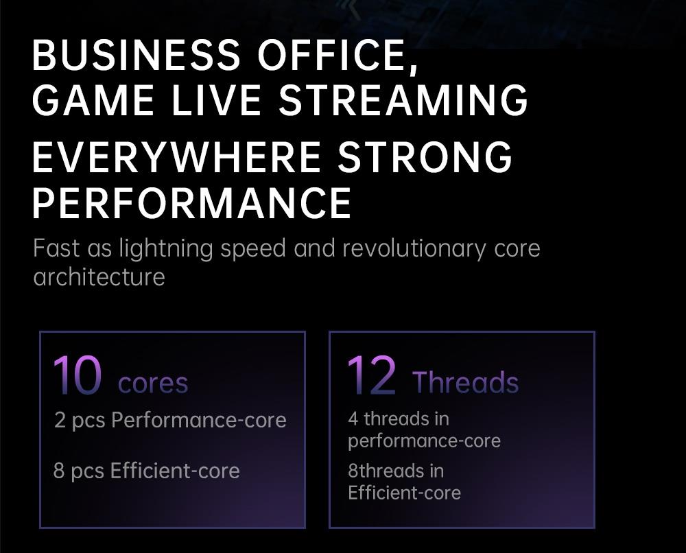 One Netbook 5 Laptop Intel I7 1250U Processor 32GB LPDDR5 1TB ROM 10.1'' 2.5K LTPS WiFi 6 BT5.2 - US Plug