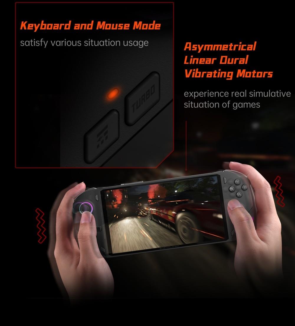 One Netbook ONEXFLY Handheld Game Console AMD Ryzen 7 7840U 32GB DDR5X RAM 2TB SSD 7-inch Windows 11 WiFi 6E Bluetooth 5.2 - Black, US