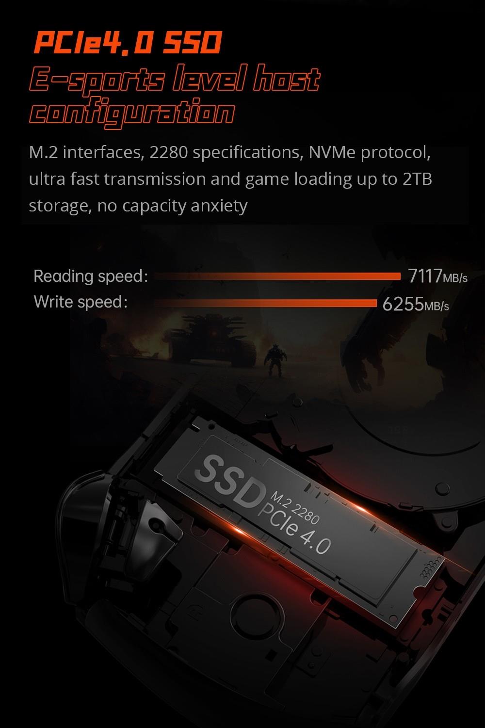 One Netbook ONEXFLY Handheld Game Console AMD Ryzen 7 7840U 32GB DDR5X RAM 2TB SSD 7-inch Windows 11 WiFi 6E Bluetooth 5.2 - Black, US