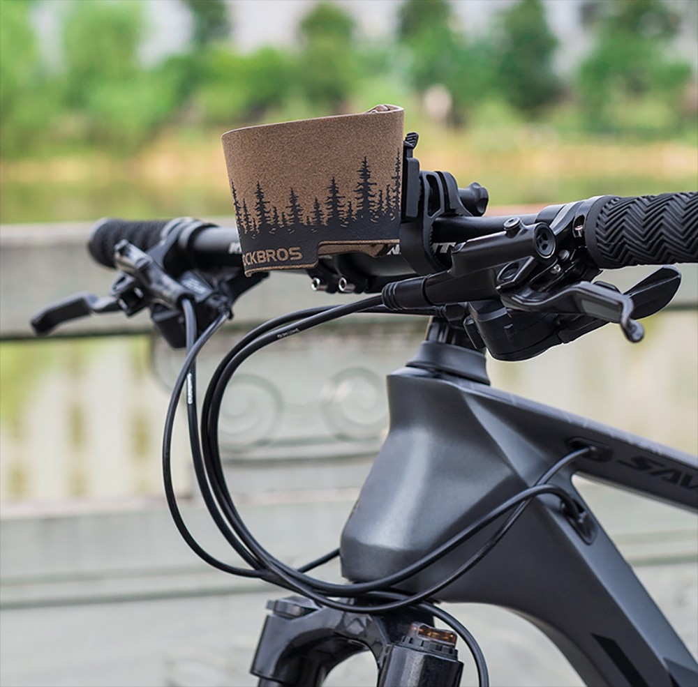 ROCKBROS Bike Handlebar Cup Holder Water Bottle Drink Cup Holder - Forest Pattern