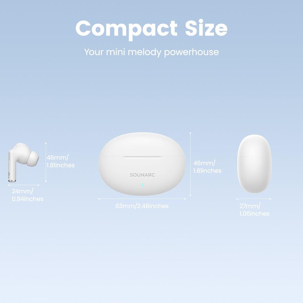 SOUNARC Q1 Earbuds Bluetooth 5.3 - Black