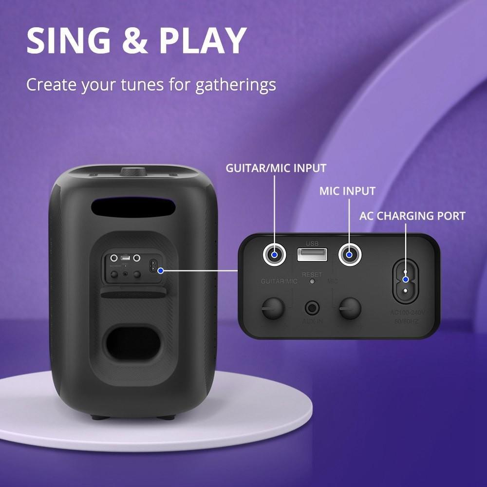 Tronsmart Halo 200 Karaoke Party Speaker 120W s 1 bezdrôtovým mikrofónom - čierny