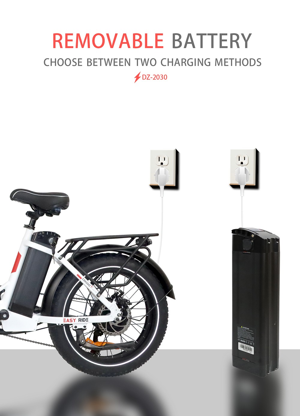 BAOLUJIE DZ2030 Electric Bike, 20*4.0inch Tire 500W Motor 48V 13Ah Removable Battery 40km/h Max Speed 35-45km Range SHIMANO 7-speed - Black