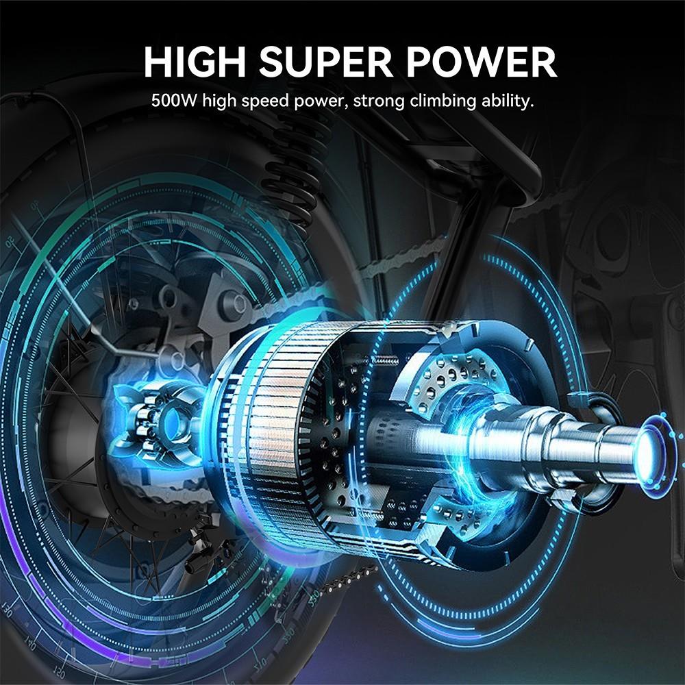 Z8 Electric Bike 20*4.0 inch CHAOYANG Fat Tire 48V 500W Motor 28MPH Max Speed 15Ah Battery 75 miles Max Range Dual Mechanical Disc Brake Shimano 7-Speed