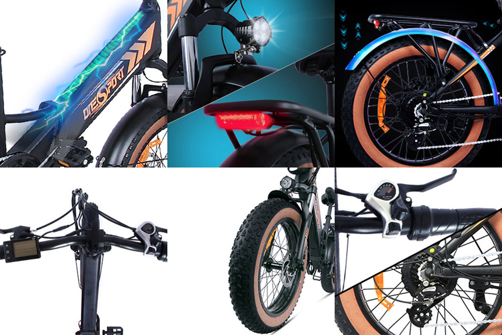 ONESPORT OT29 Electric Bike 20*4.0 inch Fat Tires 250W Motor 25km/h Speed 48V 17Ah Battery 120km Max Range Shimano 7-Speed