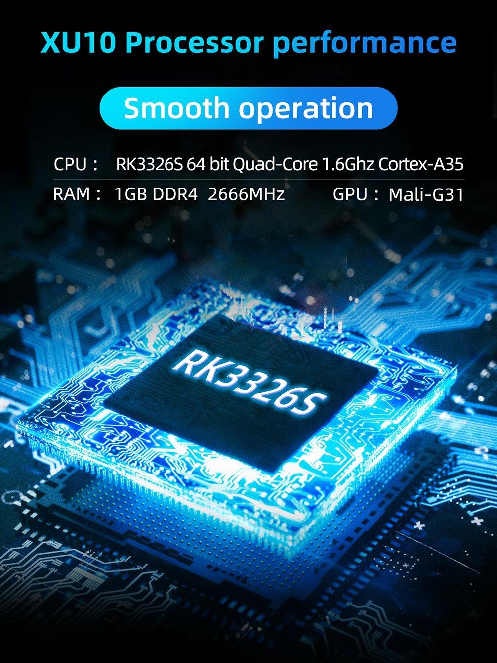 AMPOWN XU10 Handheld Game Console, 3.5-inch, 64GB TF Card, Linux, 10000+ Games - Grey