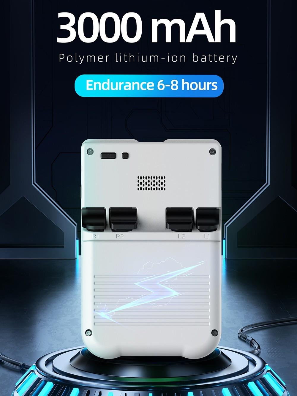 AMPOWN XU10 Handheld Game Console, 3.5-inch, 64GB TF Card, Linux, 10000+ Games - White