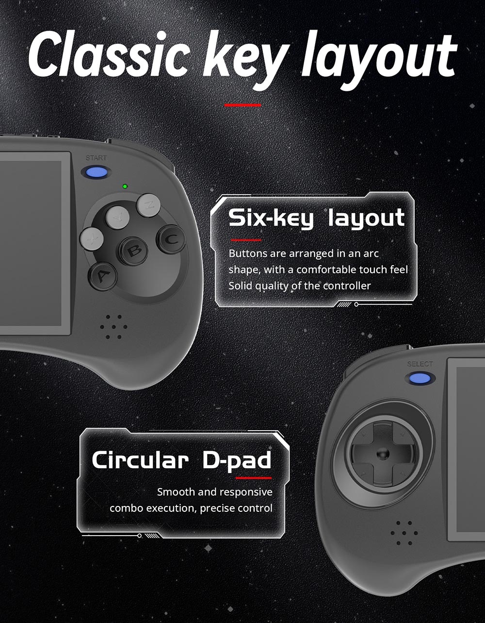 ANBERNIC RG ARC-D Game Console, Touch Screen, 32GB Android 16GB Linux, 2GB LPDDR4, HDMI Output - Black