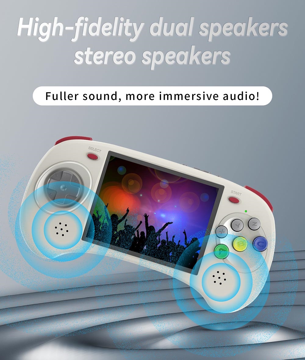 ANBERNIC RG ARC-D Game Console, Touch Screen, Android 11 & Linux Dual OS, 2GB LPDDR4, HDMI Output - Grey