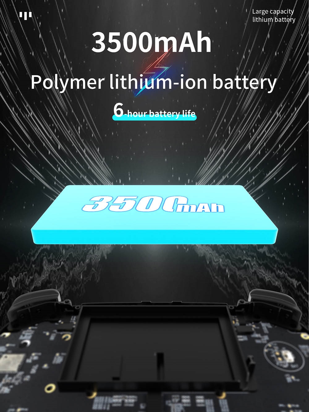 ANBERNIC RG ARC-S Game Console, 128GB TF Card, 16GB Linux, 1GB LPDDR4, HDMI Output - Transparent Black