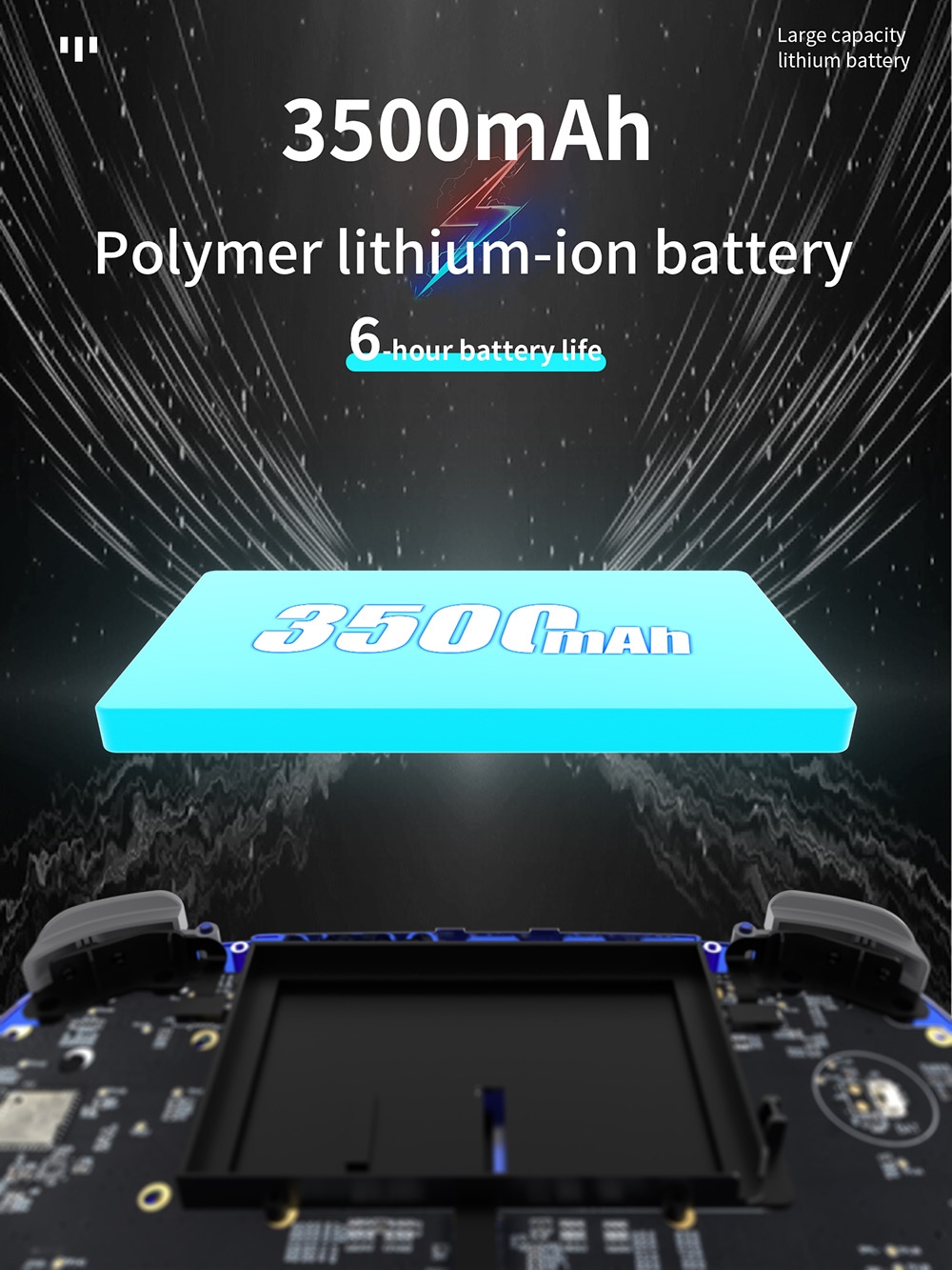 ANBERNIC RG ARC-S Game Console, 16GB Linux, 1GB LPDDR4, HDMI Output - Transparent Blue